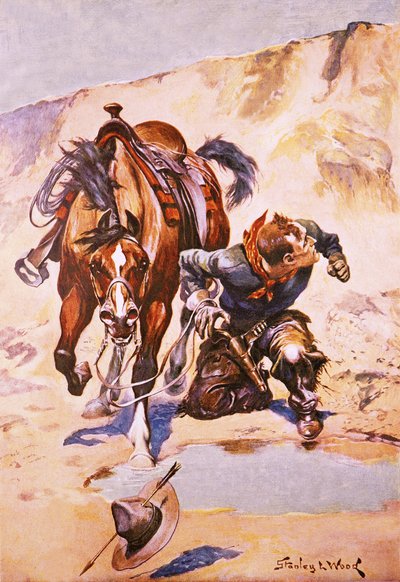 Cowboy von Indianern verfolgt von Stanley L. Wood